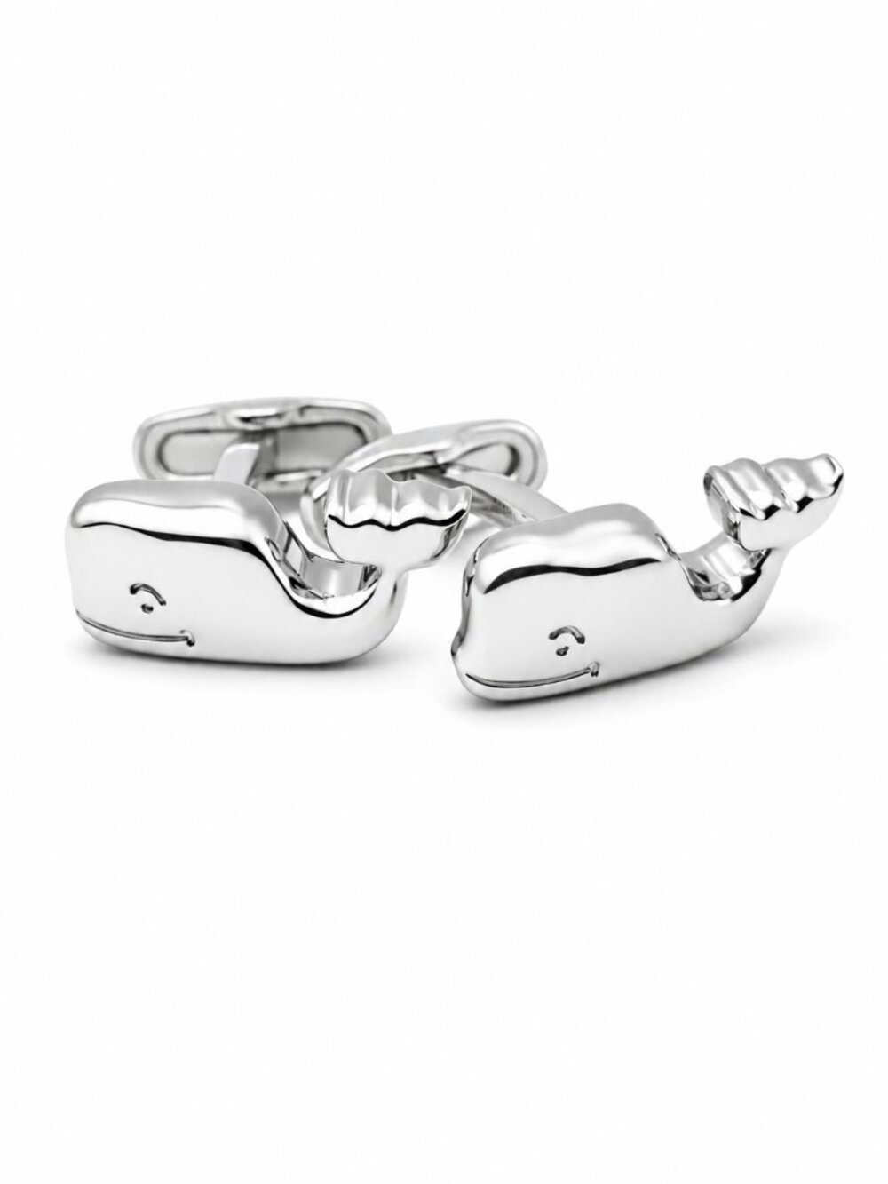 New Men's Vineyard Vines Whale Cufflinks Cuff Link Silver Father's Day Gift